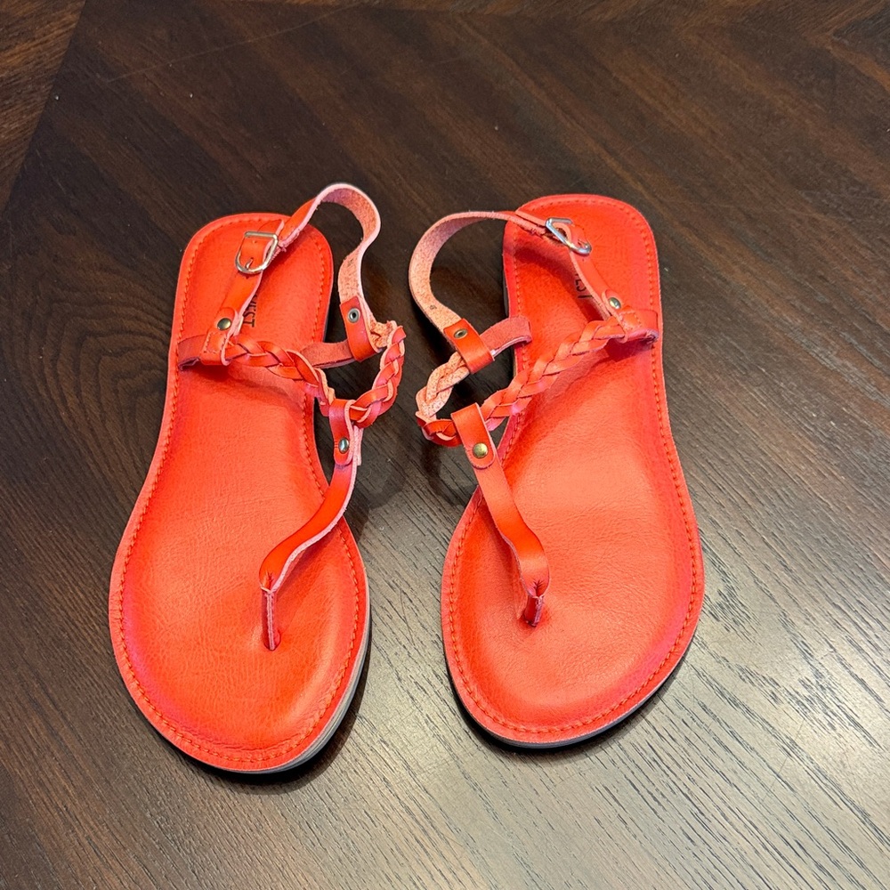 Nine West Coral Braided T-Strap Sandals